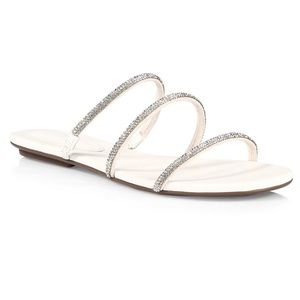 Schutz Alanes Embellished Flat Sandals size 5